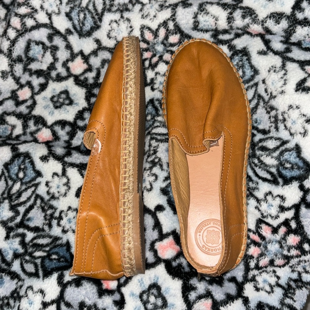 Free shipping - New Leather slip ons.  New no tags Morkas the Shoe Atelier